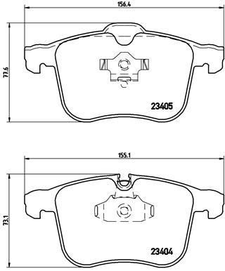 BREMBO Колодки тормозные OPEL Vectra C (1605138, P59046)