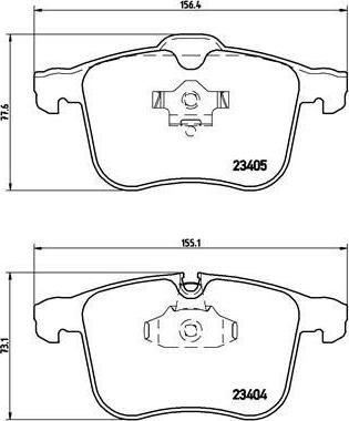 BREMBO Колодки тормозные OPEL Vectra C (1605138, P59049)