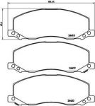 BREMBO Колодки тормозные OPEL Insignia, SAAB 9-5 (1605202, P59058)