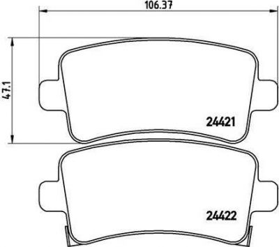 BREMBO Колодки тормозные дисковые Chevrolet MALIBU (V300) 2.0 D (P59060)