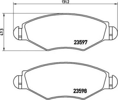 BREMBO Колодки передние PEUGEOT 206 (425212, P61063)