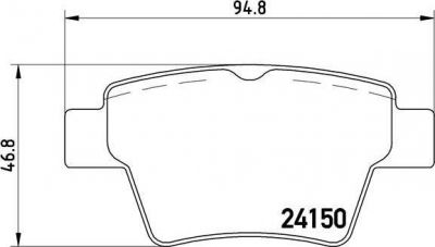 BREMBO Колодки тормозные CITRO (425322, P61080)