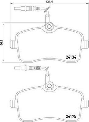 BREMBO P61109 колодки дисковые! передние Peugeot 407 1.8i/1.6HDi 04> (P61109)