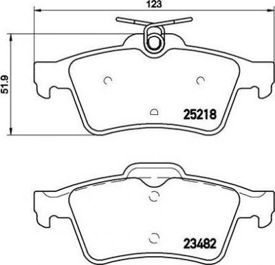 BREMBO Колодки тормозные дисковые Peugeot 508 1.6 HDi (4254A8, P61110)