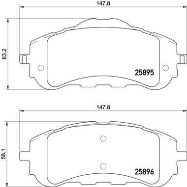 BREMBO P61120_колодки дисковые п.! Peugeot 308 1.2-2.0i/HDi 13> (P61120)