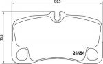 BREMBO Колодки тормозные Re Porsche 911 08-> (99735294903, P65013)