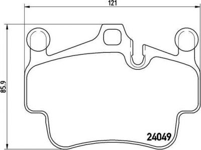 BREMBO Колодки тормозные Fr Porsche 911/ Cayman 04-> (99735193903, P65014)