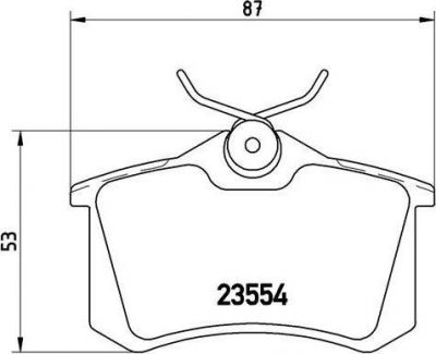 BREMBO Комплект тормозных колодок NISSAN NOTE (E11) 1.4 Kw 65 03/06 - > R (571361, P68024)