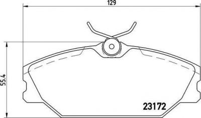 BREMBO Тормозные колодки RENAULT CLIO II (BB0/1/2_, CB0/1/2_) 2.0 16V Sport Kw 132 01/04 - > F (573008, P68027)