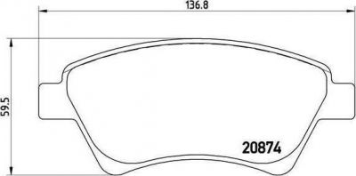 BREMBO Тормозные колодки RENAULT GRAND SC (GDB1597, P68034)