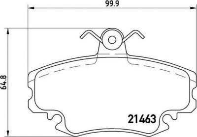 BREMBO Колодки тормозные Fr Renault <без датчика> (7701209639, P68038)