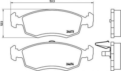 BREMBO Колодки тормозные Fr RENAULT Logan MCV (6001549803, P68039)