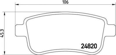 BREMBO Колодки тормозные Re Renault Megane III (440603734R, P68041)