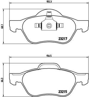 BREMBO Колодки тормозные RENAULT MEGANE II (BM0/1_, CM0/1_) 1.4 16V Kw 60 10/03 (7701209100, P68048)