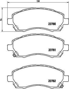 BREMBO Колодки тормозные SUBARU IMPREZA Coupe (GFC) 1.6 Kw 66 12/96 - 12/00 (26296AC010, P78009)