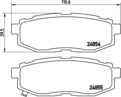 BREMBO Колодки тормозные SUBARU Legacy (26696XA000, P78018)