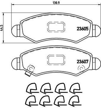 BREMBO Колодки передние SUZUKI Ignis 2000->/SUBARU Justy 2003-> (4706835, P79015)