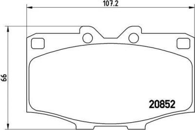 BREMBO Комплект тормозных колодок TOYOTA 4 RUNNER (_N130) 2.4 (RN61) Kw 82 08/87 - 03/96 F (446535210, P83006)