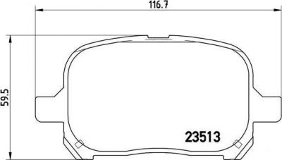 BREMBO Тормозные колодки LEXUS ES (VZV_) 3.0 Kw 140 10/96 - 07/01 F (GDB3152, P83040)