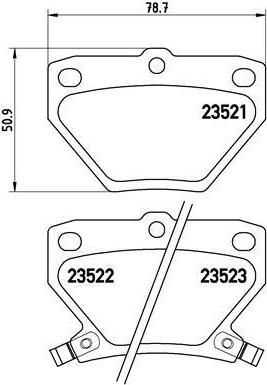 BREMBO Тормозные колодки FAW TOYOTA PRIUS MPV 1.5 Kw 57 01/05 - > R (572450J, P83052)