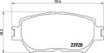 BREMBO Колодки передние TOYOTA Cam 2.4-3.0 2001-> (446506030, P83062)