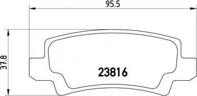 BREMBO Колодки задние TOYOTA Cor 1.4-1.8 00-> (446602020, P83065)