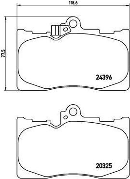 BREMBO Колодки передние LEXUS GS 300/430/450 (F) 05- (446522340, P83072)