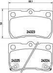 BREMBO Колодки тормозные Re Lexus GS/ Is 05-> (0446622190, P83073)