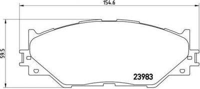 BREMBO Колодки передние LEXUS IS 200/250 2008-> (P83074)