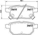 BREMBO Колодки тормозные задние дисковые Toyota corolla 2007-> (446612130, P83083)