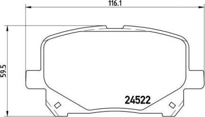 BREMBO Колодки тормозные TOYOTA PREVIA (ACR3_) 2.0 D-4D Kw 85 03/01 (0446528430, P83100)