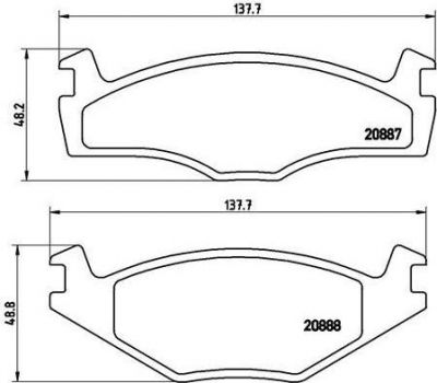 BREMBO Тормозные колодки SEAT CORDOBA (6K2/C2) 1.4 i 16V Kw 74 09/96 - 06/99 F (571316, P85005)