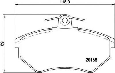 BREMBO Колодки торм пер AUDI А80/VOLKSWAGEN 87-97 (8A0698151B, P85011)