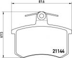 BREMBO Комплект тормозных колодок ALFA ROMEO 164 (164) 2.0 Kw 102 06/87 - 09/98 R (5892650, P85013)