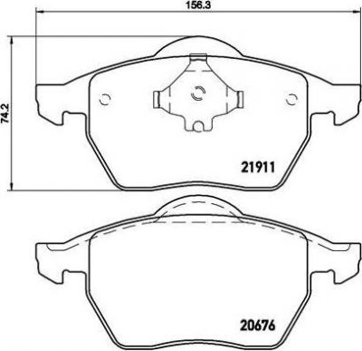 BREMBO Тормозные колодки AUDI A3 (8L1) 1.8 quattro Kw 92 08/98 - > F (3A0698151A, P85035)