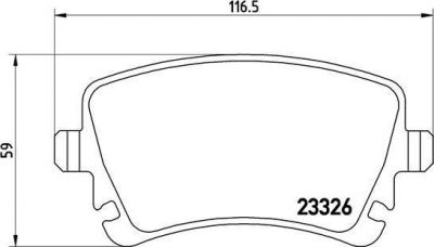 BREMBO Комплект тормозных колодок VW PRETON (3D2) 3.0 V6 TDI 4motion Kw 165 09/04 - > R (3D0698451, P85064)