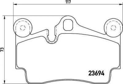 BREMBO Колодки тормозные зад. VAG TOUAREG (7LA) 2,5-6,0L 02=> (7L0698451B, P85070)