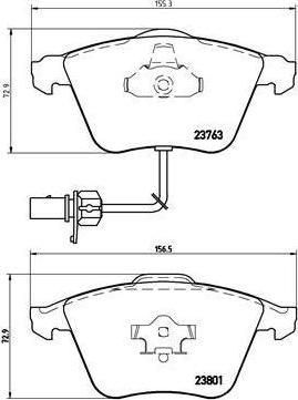 BREMBO Колодки переднии AUDI A4 2006- (4E0698151F, P85084)