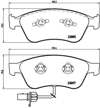 BREMBO Колодки тормозные Fr Audi A6/ A8 (4E0698151E, P85087)