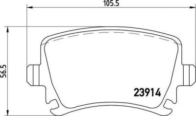 BREMBO Колодки тормозные AUDI A3 (8P1) 3.2 V6 quattro Kw 184 07/03 (1K0698451B, P85095)