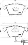 BREMBO Колодки переднии AUDI A4 2006- (4F0698151D, P85097)