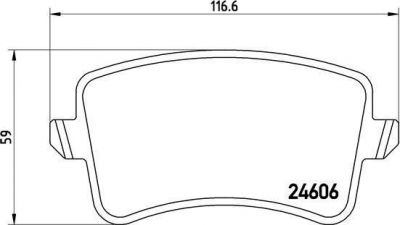 BREMBO Колодки тормозные AUDI A4 (8K2) 1.8 TFSI Kw 88 01/08 (8K0698451A, P85099)