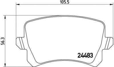 BREMBO Колодки тормозные VW PASSAT (3C2) 3.2 FSI Kw 184 11/05 (3C0698451A, P85108)