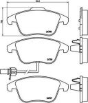 BREMBO Колодки тормозные AUDI A4 (8K2), A4 Allroad (8KH), A4 Avant (8K5), A5 (8T), A5 Convertible (8F), A5 Sportback (8K0698151A, P85113)