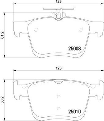 BREMBO P85125 колодки дисковые задние! Audi A3, VW Golf VII 1.2TSI-1.8TFSI/2.0TDI 12> (P85125)