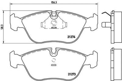 BREMBO Комплект тормозных колодок VOLVO 850 (LS) 2.0 Kw 93 08/94 - 12/96 F (271587, P86013)