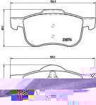 BREMBO Колодки тормозные VOLVO S60 2.0 T Kw 132 09/01 (8623861, P86020)