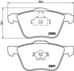 BREMBO Колодки тормозные VOLVO XC 90 2.5 T Kw 154 10/02 (274285, P86022)