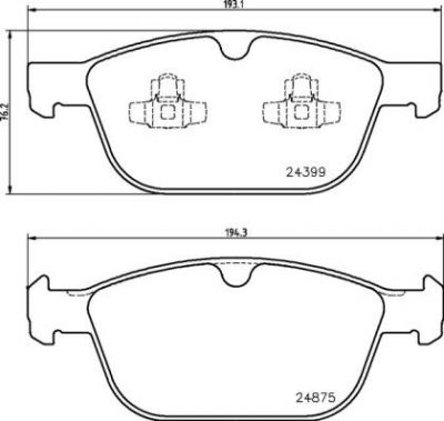 BREMBO Колодки тормозные VOLVO XC60 (30793943, P86023)