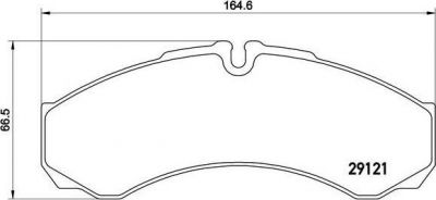 BREMBO Колодки тормозные IVECO Daily I 35-10 Kw 76 01/96 (2995633, PA6017)